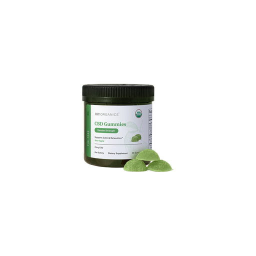 Joy Organics Organic Broad Spectrum CBD Gummies Sour Apple 25mg (30 Count)