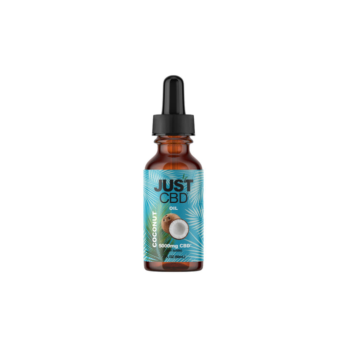JustCBD CBD Oil Tincture Coconut 5000mg bottle