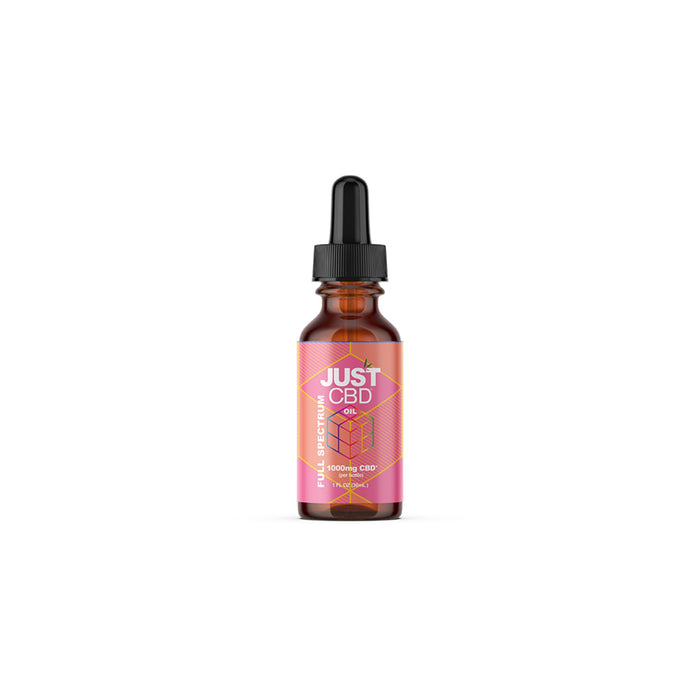 JustCBD Full Spectrum CBD Oil Tincture 1000mg bottle