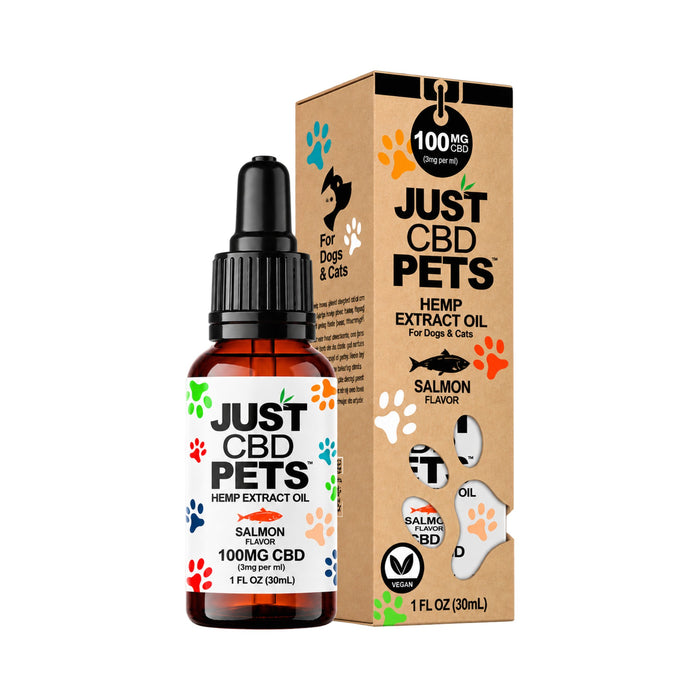 JustCBD Pets Hemp Extract CBD Oil 100mg Salmon (30mL)