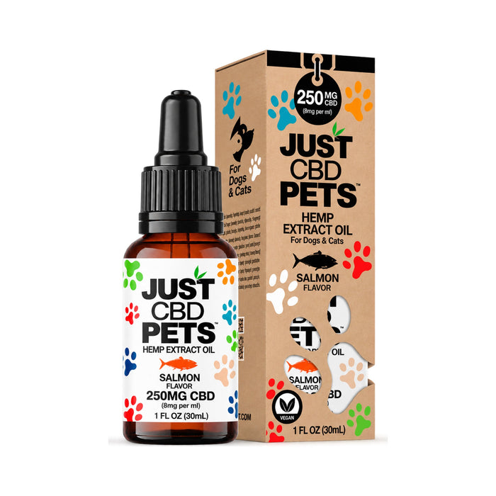 JustCBD Pets Hemp Extract CBD Oil 250mg Salmon (30mL)