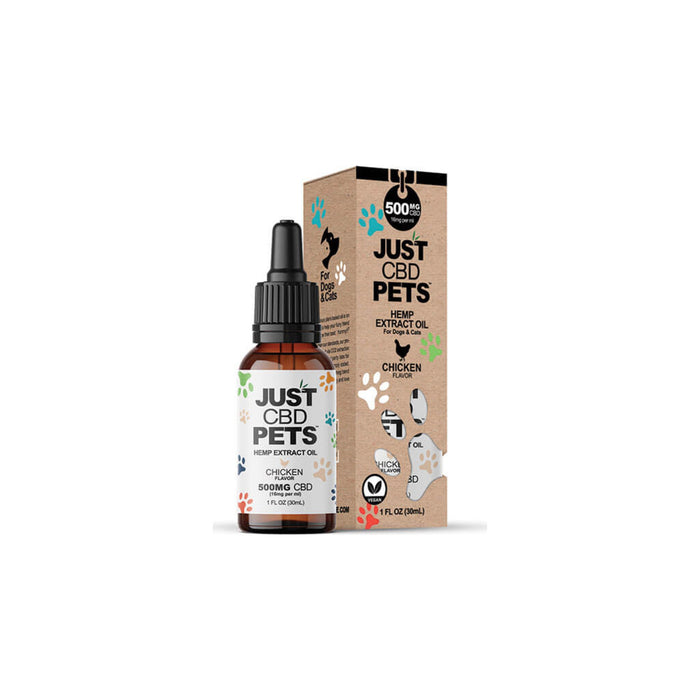 JustCBD Pets Hemp Extract CBD Oil 500mg Chicken (30mL)