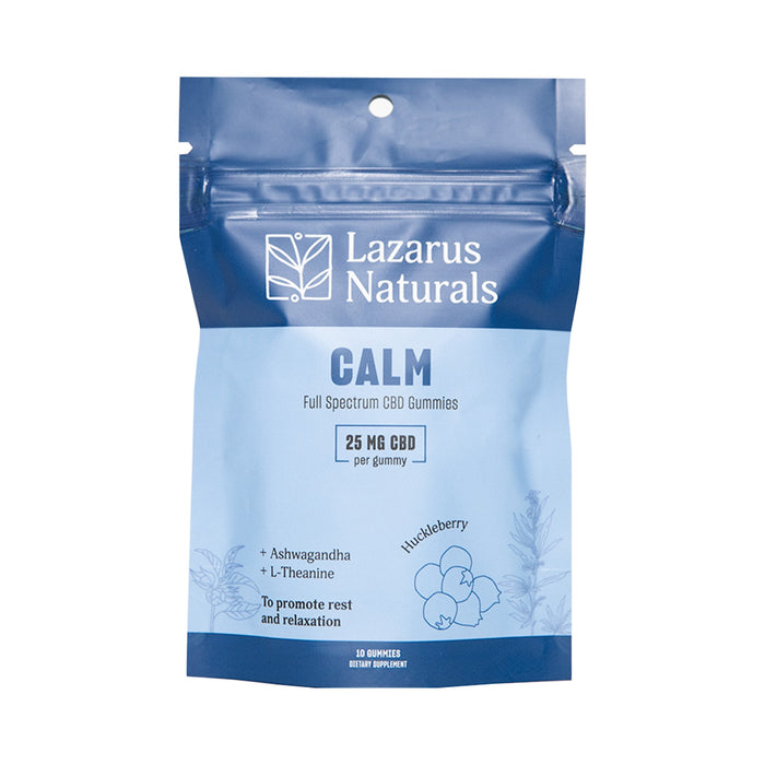 Lazarus Naturals Full Spectrum CBD Gummies Calm Huckleberry 25mg 10 Count (250mg)