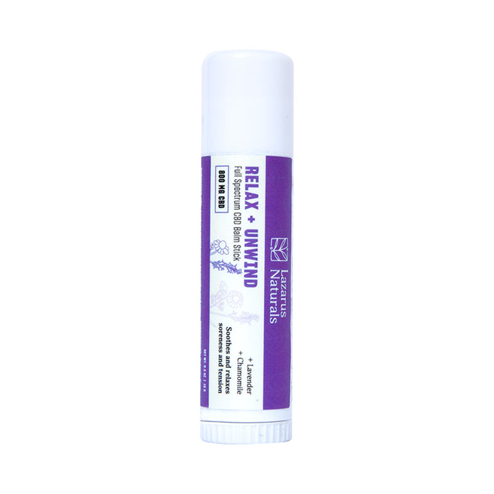 Lazarus Naturals Full Spectrum CBD Balm Stick Relax and Unwind 800mg (16g)