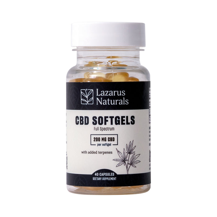 Lazarus Naturals Full Spectrum CBD Softgels 200mg 40 Count