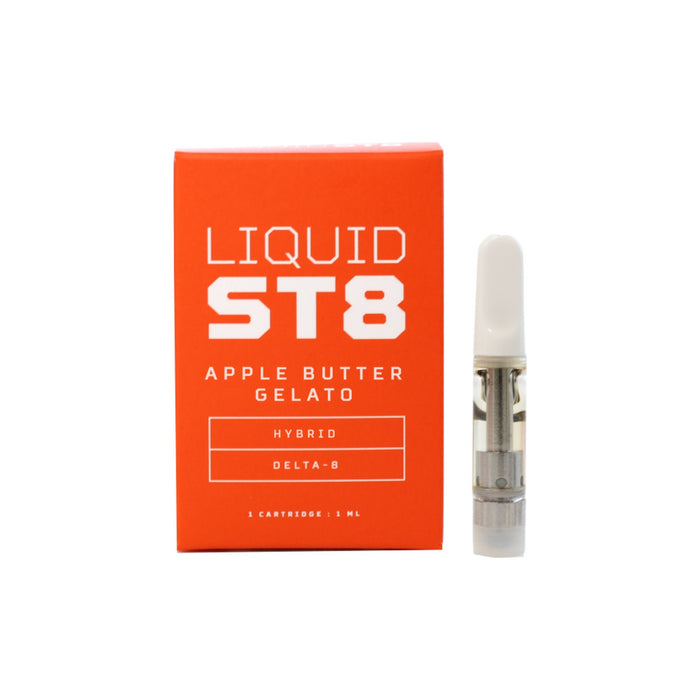 Liquid St8 Delta 8 THC Cartridge Apple Butter Gelato 1mL
