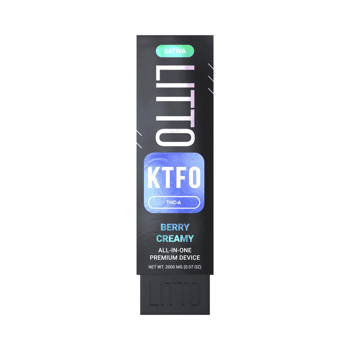 LITTO KTFO Blend THCA Disposable Vape 2g Berry Creamy front | CBDdatabase.com