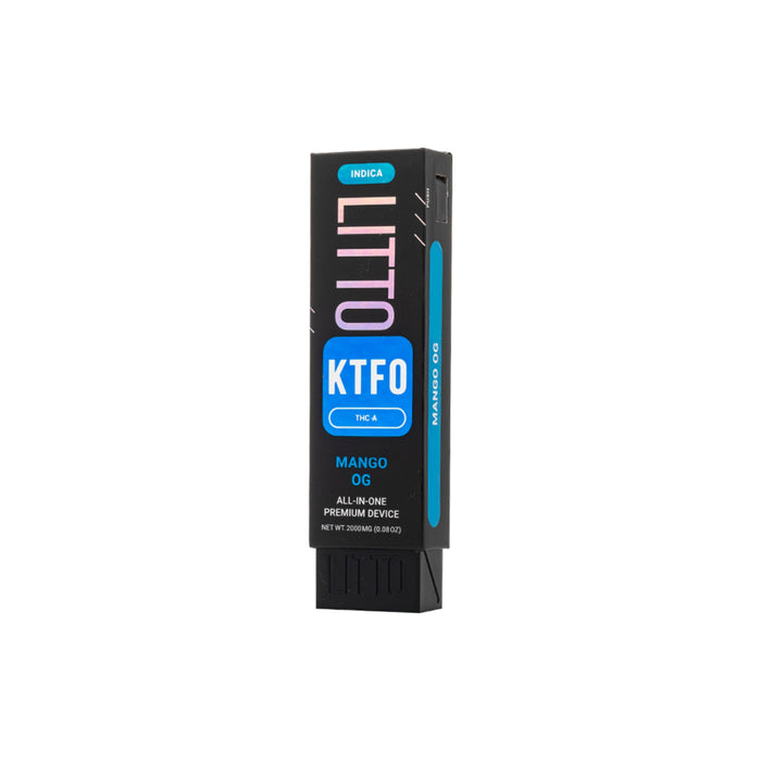 LITTO KTFO Blend THCA Disposable Vape 2g Mango OG front | CBDdatabase.com