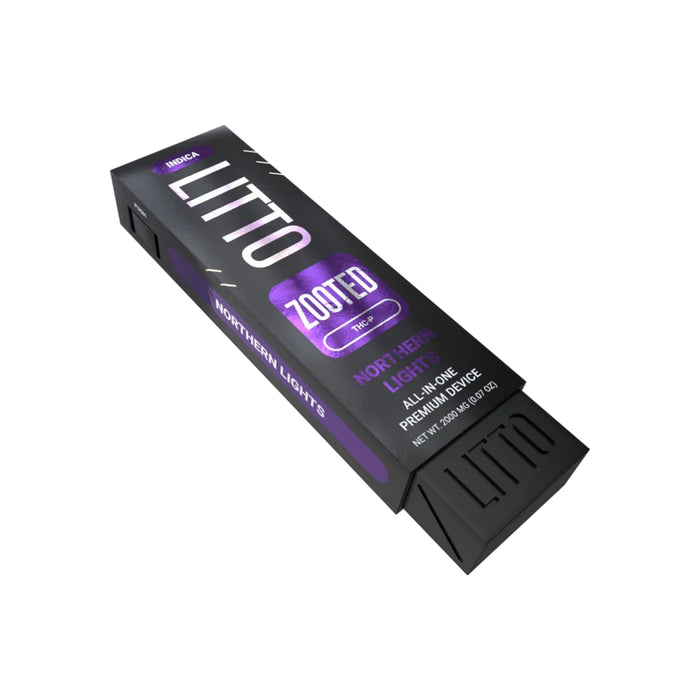 LITTO ZOOTED THCP Disposable Vape 2g Northern Lights front | CBDdatabase.com