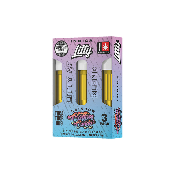 Litty AF Blend THCA and THCP Cartridge 1g (3 Pack) Cotton Candy
