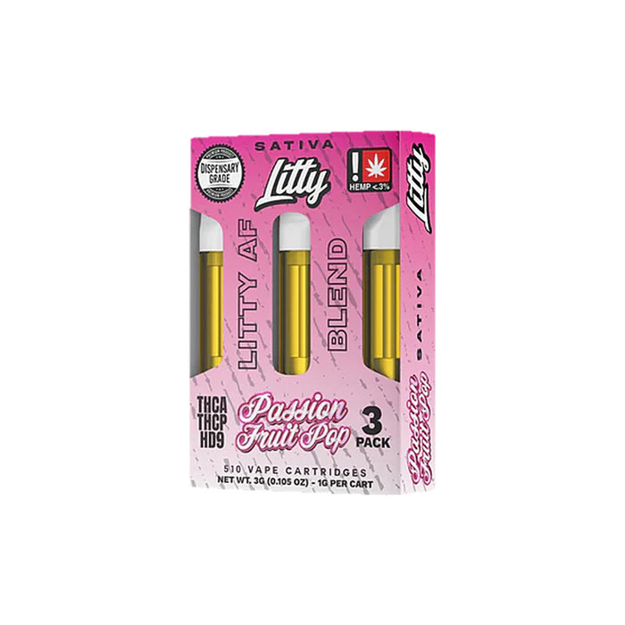 Litty AF Blend THCA and THCP Cartridge 1g (3 Pack) Passion Fruit Pop