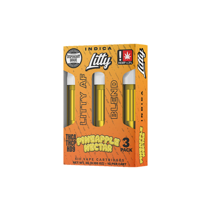 Litty AF Blend THCA and THCP Cartridge 1g (3 Pack) Pineapple Nectar