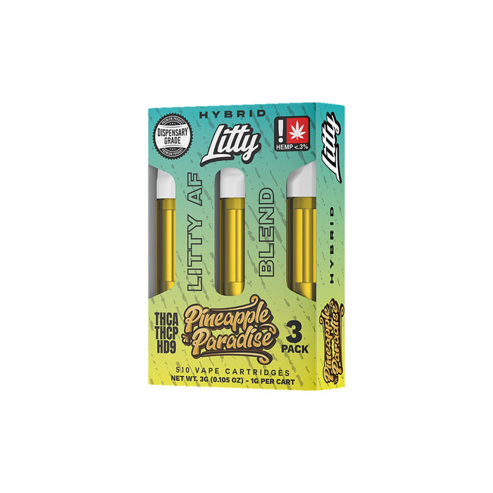 Litty AF Blend THCA and THCP Cartridge 1g (3 Pack) Pineapple Paradise