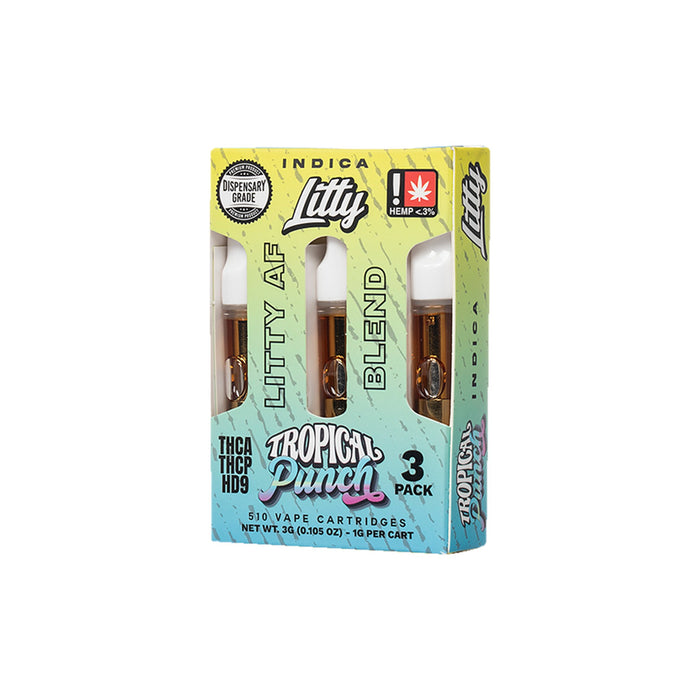 Litty AF Blend THCA and THCP Cartridge 1g (3 Pack) Tropical Punch