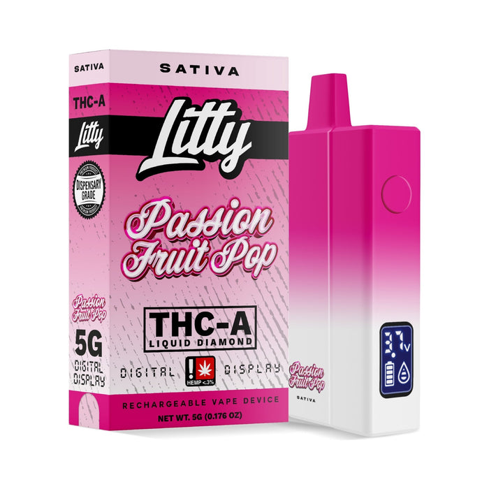 Litty THCA Liquid Diamond Disposable Vape 5g Passion Fruit Pop