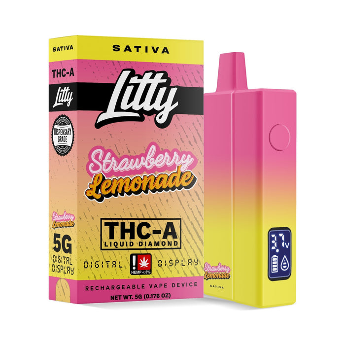 Litty THCA Liquid Diamond Disposable Vape 5g Strawberry Lemonade