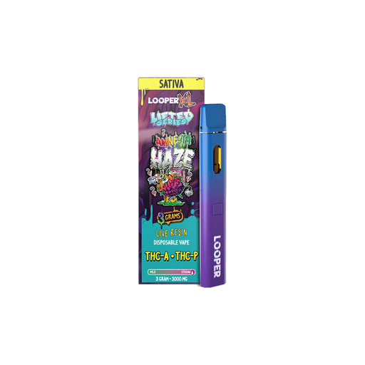 Looper Lifted Series Live Resin Hemp Disposable Vape 3g Amnesia Haze
