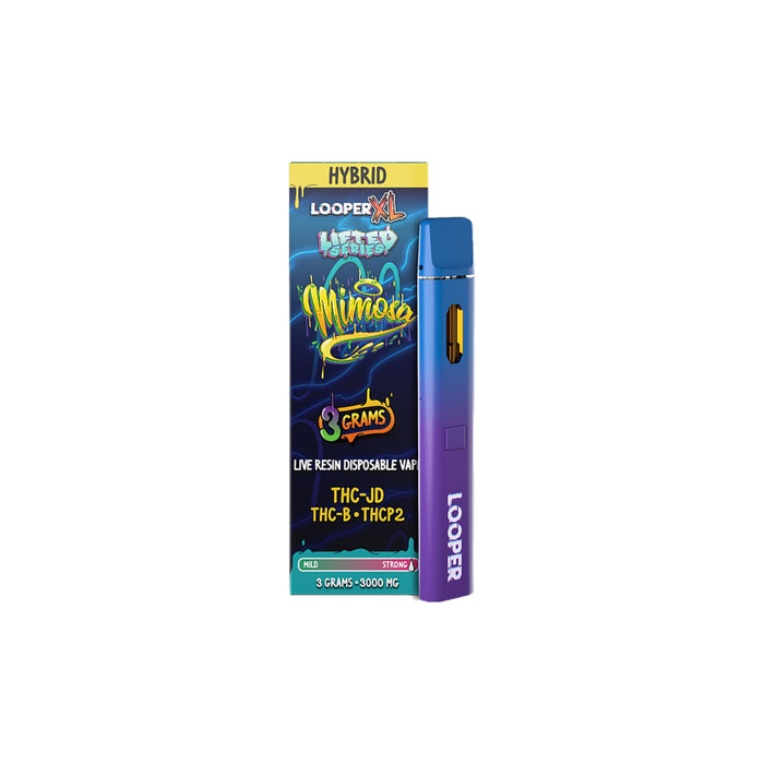 Looper Lifted Series Live Resin Hemp Disposable Vape 3g Mimosa