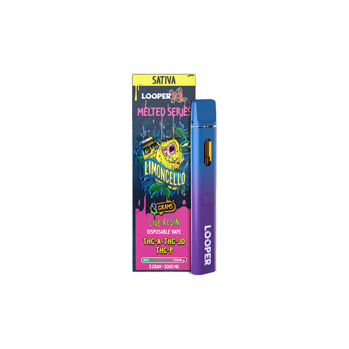 Looper Melted Series Live Resin Hemp Disposable Vape 3g Limoncello