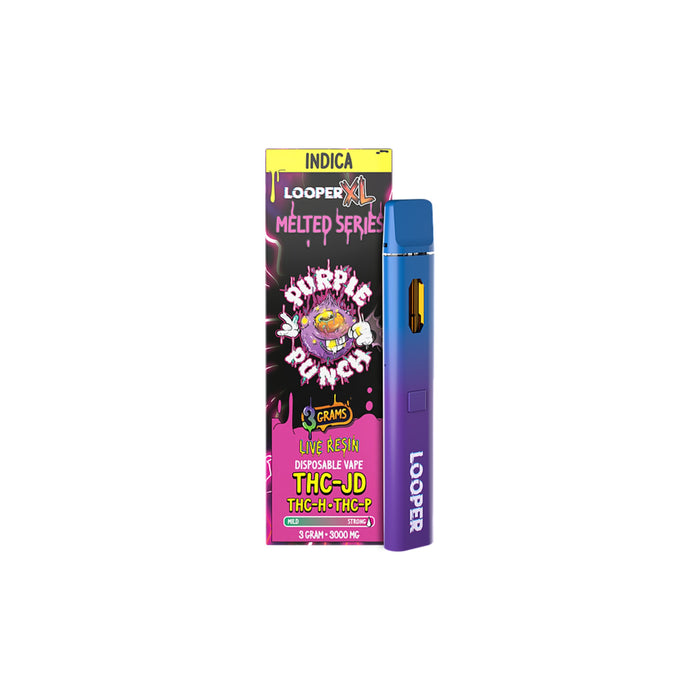 Looper Melted Series Live Resin Hemp Disposable Vape 3g Purple Punch