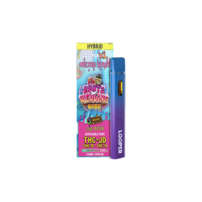Looper Melted Series Live Resin Hemp Disposable Vape 3g Runtz x Wedding Cake