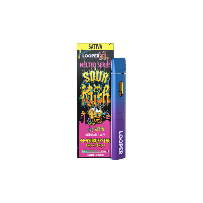 Looper Melted Series Live Resin Hemp Disposable Vape 3g Sour Kush