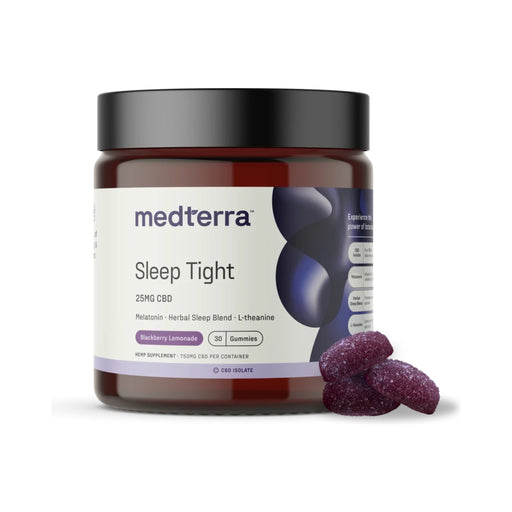 Medterra Sleep Tight CBD Isolate Gummies Blackberry Lemonade 25mg (30 Count)