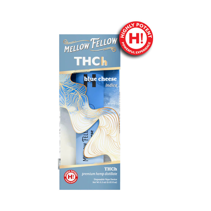 Mellow Fellow THCh Disposable Vape Blue Cheese 0.5g Blue Cheese front | CBDdatabase.com