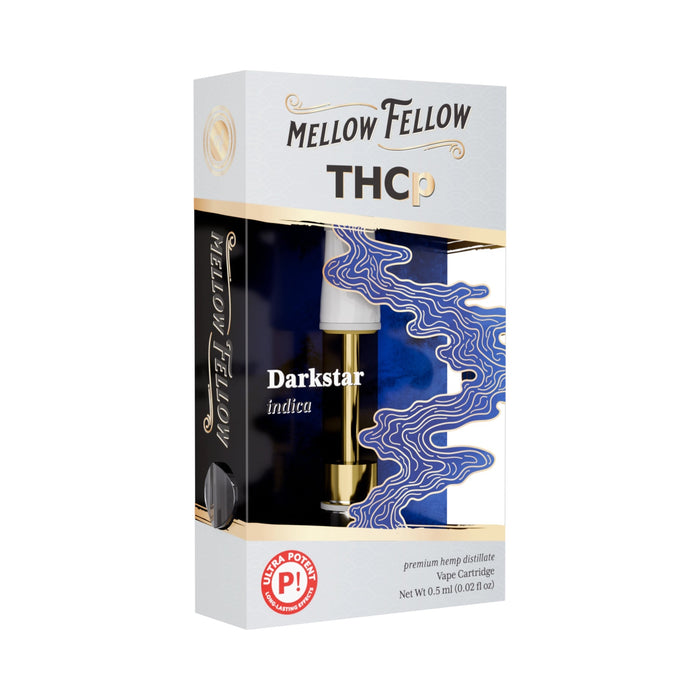 Mellow Fellow THCp Vape Cartridge 0.5mL Darkstar front | CBDdatabase.com