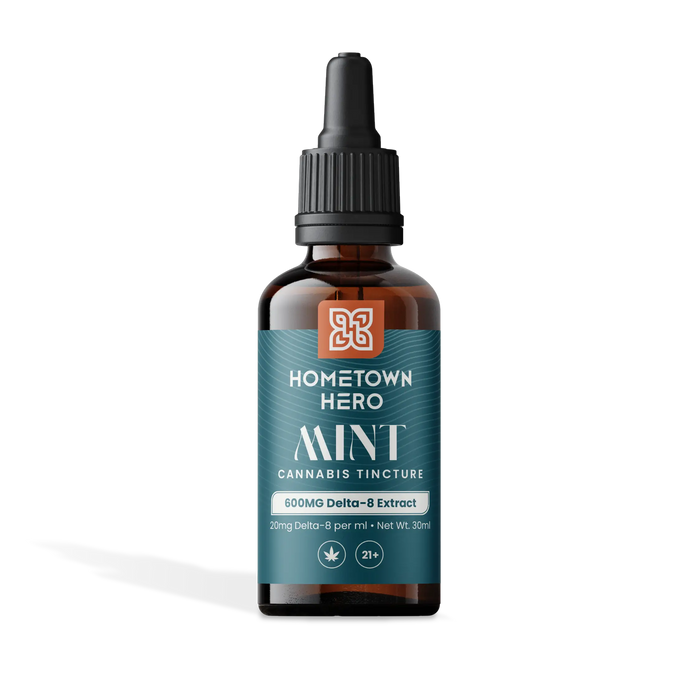 Hometown Hero Delta 8 THC Tincture Mint 600mg (30ml) | CBDdatabase.com