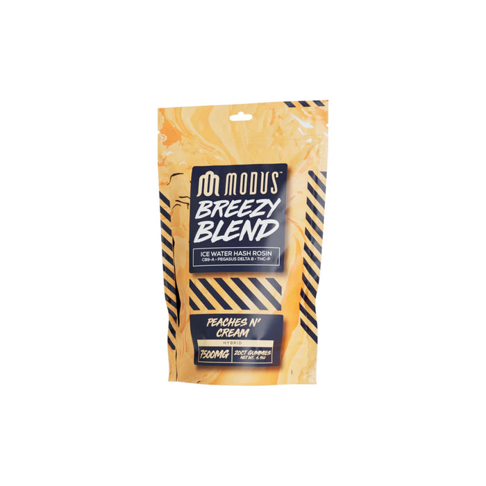 Modus Breezy Blend Gummies 7500mg (20 Count) Peaches N Cream front | CBDdatabase.com