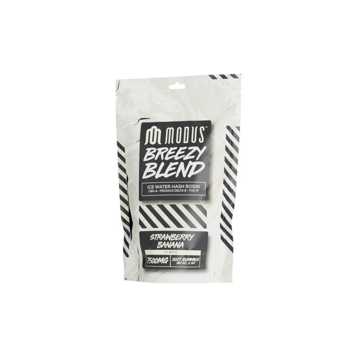 Modus Breezy Blend Gummies 7500mg (20 Count) Strawberry Banana front | CBDdatabase.com