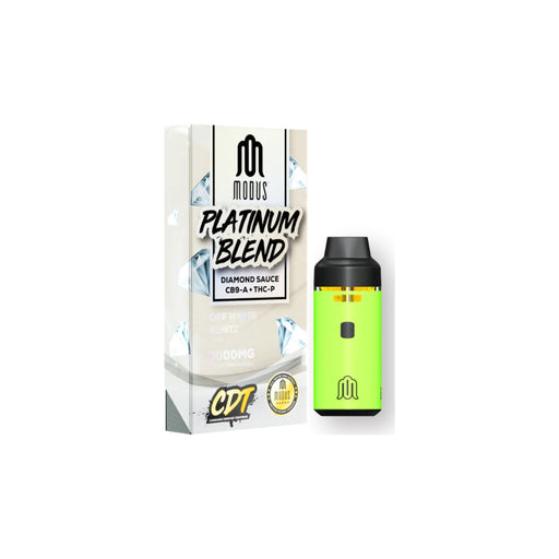 Modus Platinum Blend Diamond Sauce Disposable Vape 3000mg Off White Runtz front | CBDdatabase.com