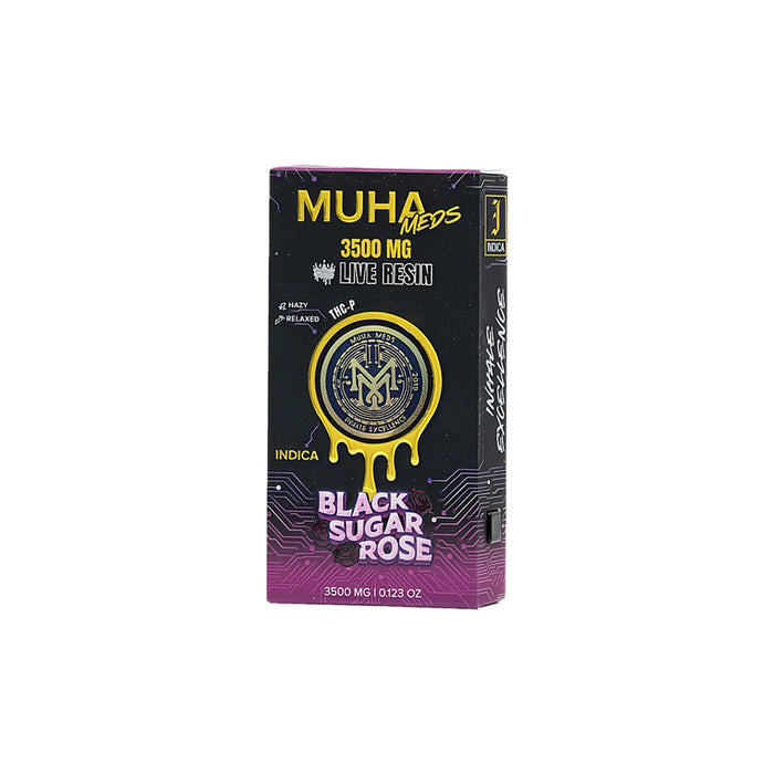 Muha Meds Hemp Live Resin THCP Blend Disposable Vape 3.5g Black Sugar Rose
