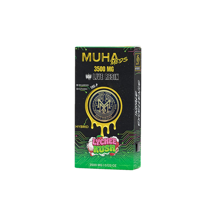 Muha Meds Hemp Live Resin THCP Blend Disposable Vape 3.5g Lychee Kush
