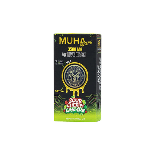 Muha Meds Hemp Live Resin THCP Blend Disposable Vape 3.5g Sour Cherry Limeade