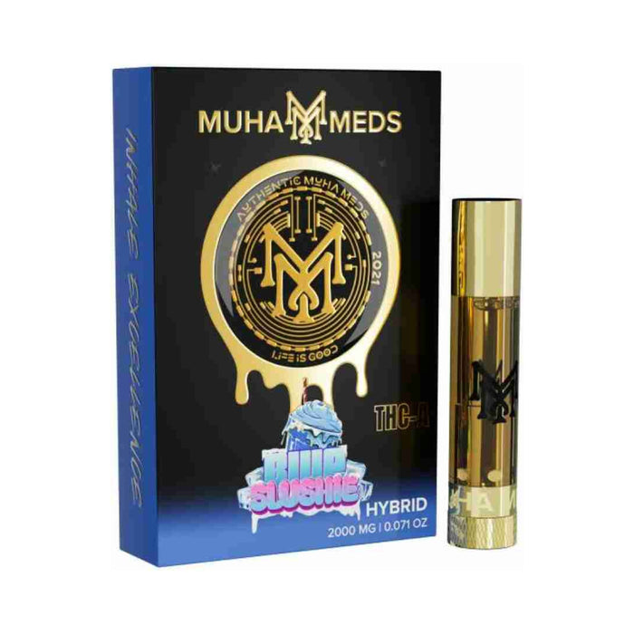 Muha Meds Hemp THCA Melted Diamond Cartridge 2g Blue Slushie
