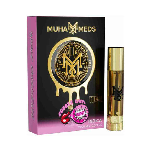 Muha Meds Hemp THCA Melted Diamond Cartridge 2g Bubble Gum Burst