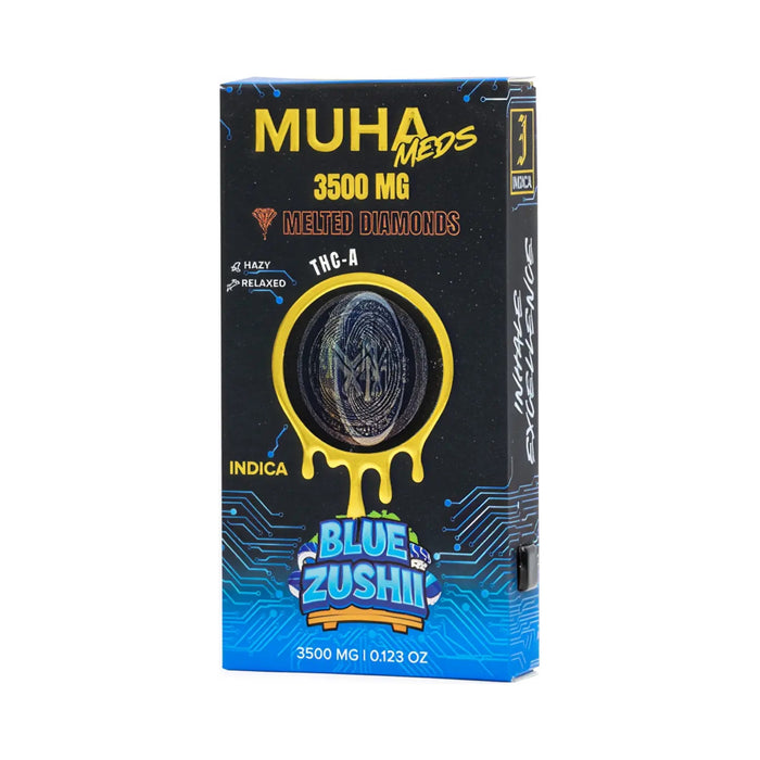 Muha Meds Hemp THCA Melted Diamonds Disposable Vape 3.5g Blue Zushii