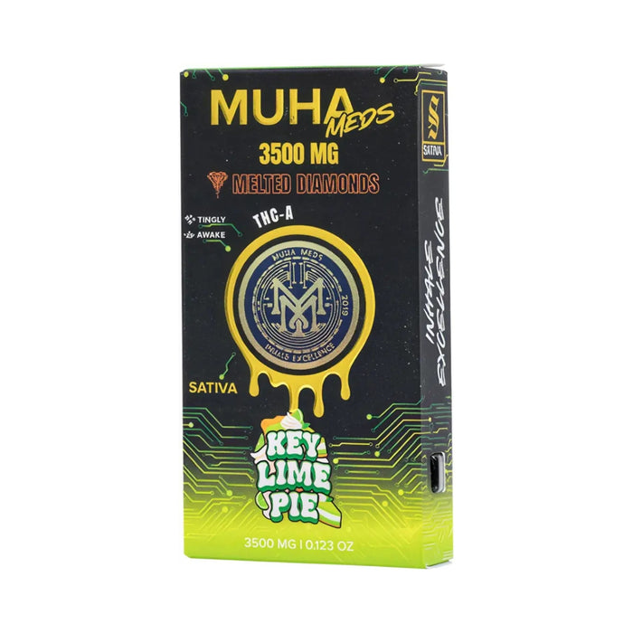 Muha Meds Hemp THCA Melted Diamonds Disposable Vape 3.5g Key Lime Pie