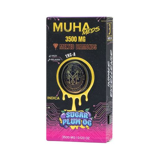 Muha Meds Hemp THCA Melted Diamonds Disposable Vape 3.5g Sugar Plum OG