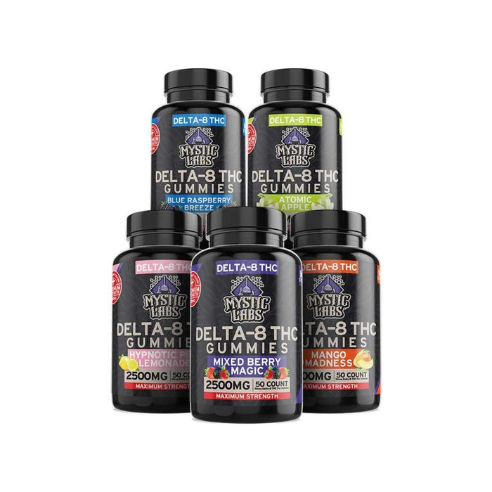 Mystic Labs High Potency Delta 8 Gummies 50mg (12 & 50 Count) 50 Count (2500mg)