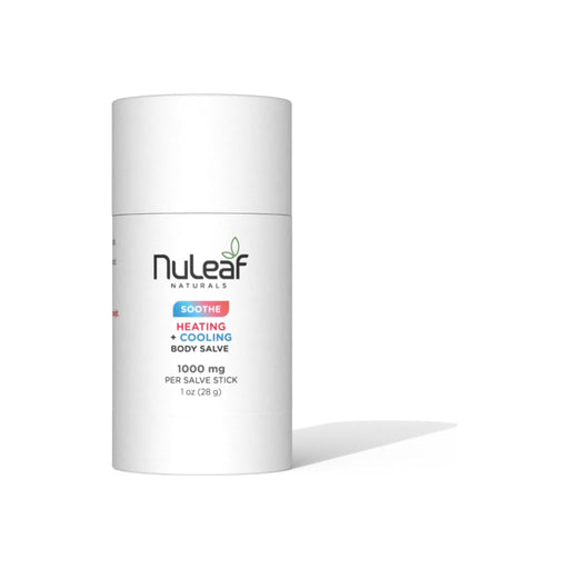 NuLeaf Naturals Full Spectrum CBD Heating and Cooling Body Salve Stick 1000mg (28g) front | CBDdatabase.com
