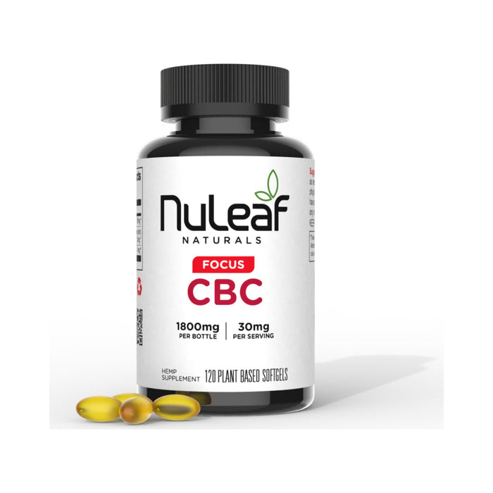 NuLeaf Naturals Full Spectrum CBC Capsules 1800mg bottle