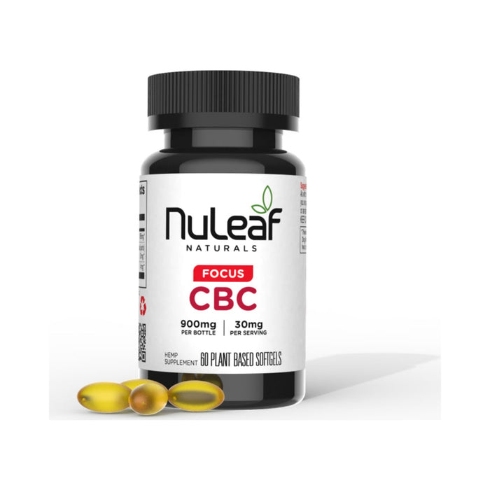 NuLeaf Naturals Full Spectrum CBC Capsules 900mg bottle