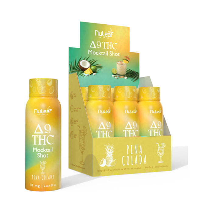 NuLeaf Naturals D9 THC Mocktail Shot Pina Colada 6 pack
