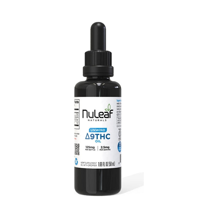 NuLeaf Naturals Full Spectrum Delta 9 THC Oil 125mg bottle