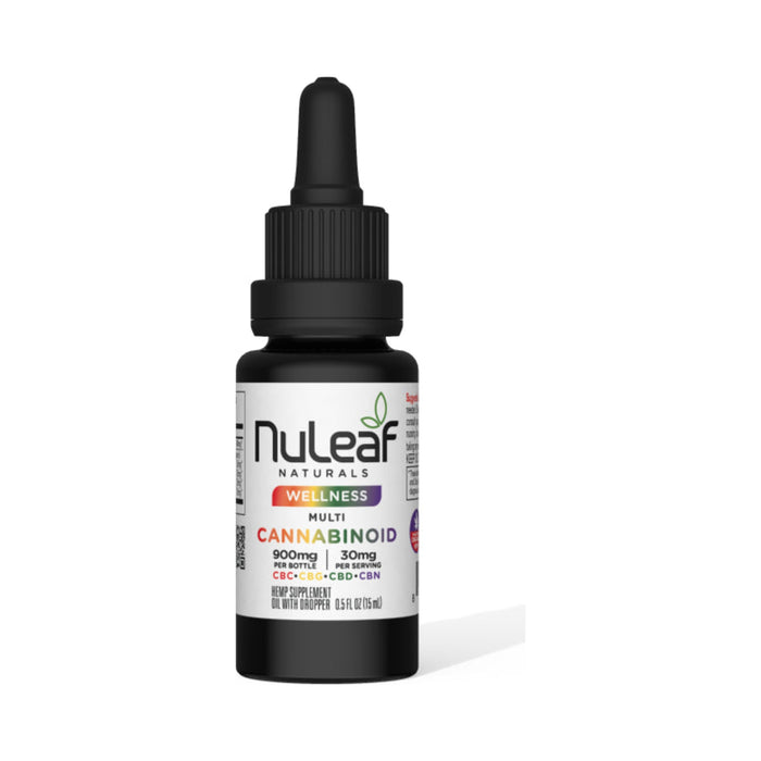 NuLeaf Naturals Full Spectrum Multicannabinoid Oil 900mg bottle