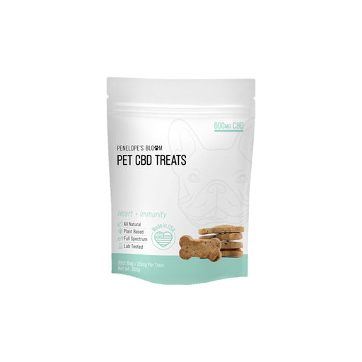 Penelope's Bloom CBD Dog Treats Heart and Immunity 600mg 30 count bag