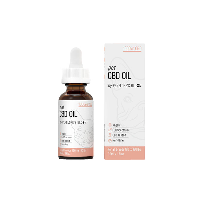 Penelope's Bloom Full Spectrum CBD Oil for Dogs 30ml 1000mg front | CBDdatabase.com